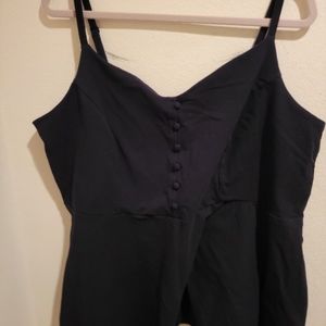 Torrid peplum/babydoll cami with button detail